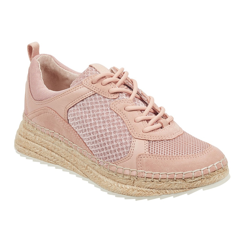 EUC Marc Fisher LTD Light Pink Janette 3 Mixed Espadrille Sneaker
